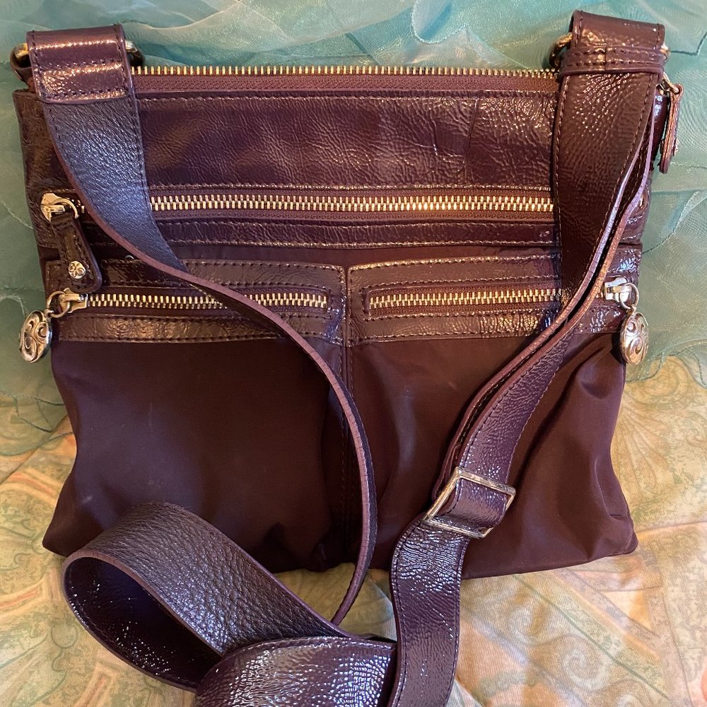 SOLD! TY James. Brighton GoGo Twister Messenger purple